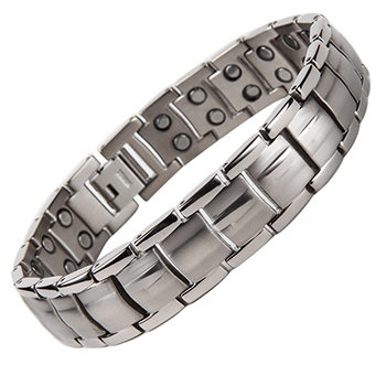 Silver Magnetic Bracelet Titanium Extra Strength High Quality